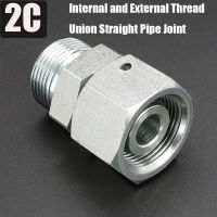 ◙♞ Clamp Union Hydraulic Pipe Joint Metric Internal to Male Thread M12 52mm Straight Connection Joint Transition Fittings