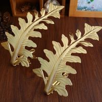 【LZ】 1PCS Metal Leaf Curtain Tieback Straps Hanging Curtain Holder Living Room Window Wall Hook Decor Curtain Accessories Wholesale