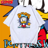 Donalds Duck เสื้อยืดลายการ์ตูนสำหรับผู้ชายและผู้หญิง,ใหม่ฤดูใบไม้ผลิและฤดูร้อนรูปเป็ดมิกกี้โดนัลด์ทรงหลวมไซส์ใหญ่แขนสั้นแขนสั้น0000