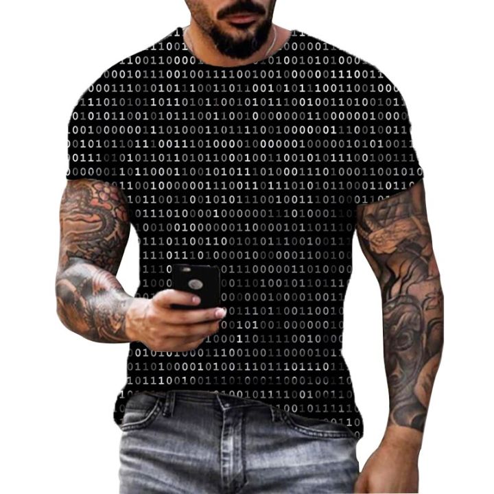 2022-เสื้อยืดผู้ชายตลกtop-3dการพิมพ์แฟชั่นแขนสั้นตลกเสื้อรอบคอแฟชั่นผู้ชายฤดูร้อนเสื้อยืด