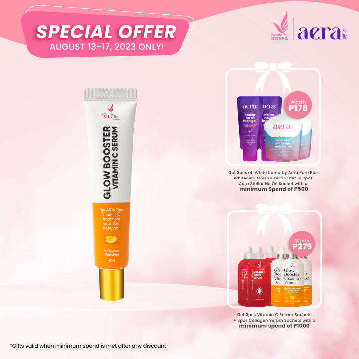 iWhite Korea Glow Booster Vitamin C Serum 40ml Lighten Dark Spots and Acne Marks Lazada PH