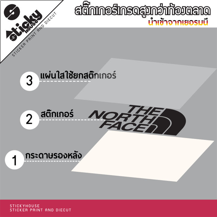 sticker-สติ๊กเกอร์แคมป์ปิ้ง-งานไดคัท-ลาย-the-north-face-สติ๊กเกอร์ติดได้ทุกที่-มีหลายสี-หลายขนาดให้เลือก