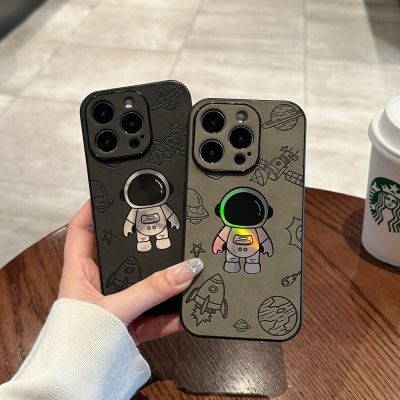 【Rainbow hard case/astronaut】เคส compatible for iPhone 7 8 plus x xr xs max 11 12 13 14 pro max case