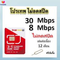 ซิมโปรเทพ 30-8 Mbps ไม่ลดสปีด เล่นไม่อั้น โทรฟรีทุกเครือข่ายได้ แถมฟรีเข็มจิ้มซิม