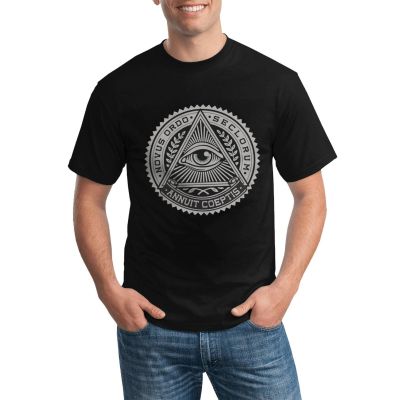 Round Neck Men Daily Wear T Shirt Illuminati Conspiracy Verschworung Theory Tv Nwo Freemasons