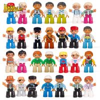 Hobbylane【พร้อมส่ง】หุ่นแอ็กชัน LEGO Duplo สมาชิกครอบครัวตำรวจแพทย์นักกีฬาการศึกษา Diy บล็อกตัวต่อขนาดใหญ่ Kids Toys