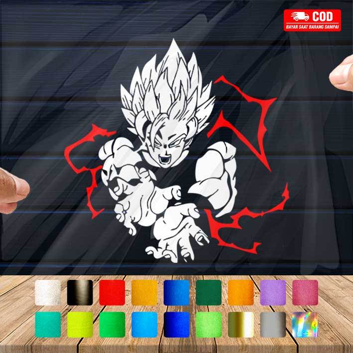 Adesivo Goku Dragon Ball Cabelo DBZ para Carro Moto Capacete Caminhão |  11cm x 8cm