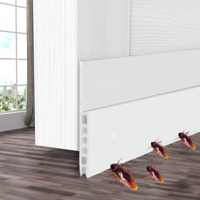 1M Door Bottom Seal Strip Thicken Windproof Soundproof Weather Strip Self Adhesive Door Windshield Sealing Prevent Dust Pests