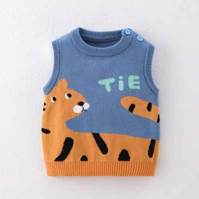 （Good baby store） Vest Sweater Knit Clothes Baby Boy Girl Autumn Winter Warm Sleeveless Tops For Toddlers Designer