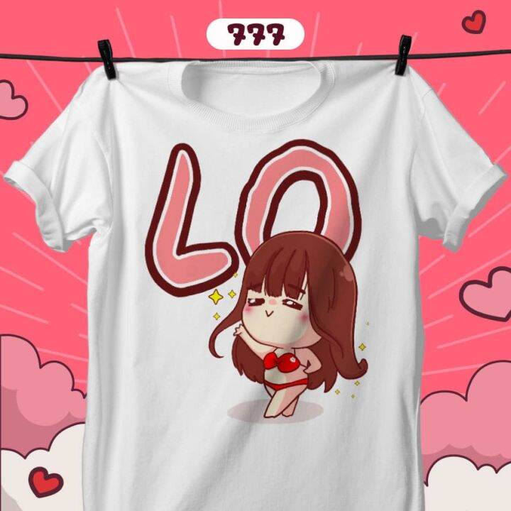 เสื้อคู่-เสื้อวาเลนไทน์-ลายlove-สีขาวคอกลม-รหัส-776-777