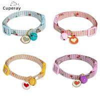 【CW】 Adjustable Cat Collarpet Collar with Bell and Heart Tag Decoration To Prevent Getting Lost for Cats and Puppies Pet Accessories