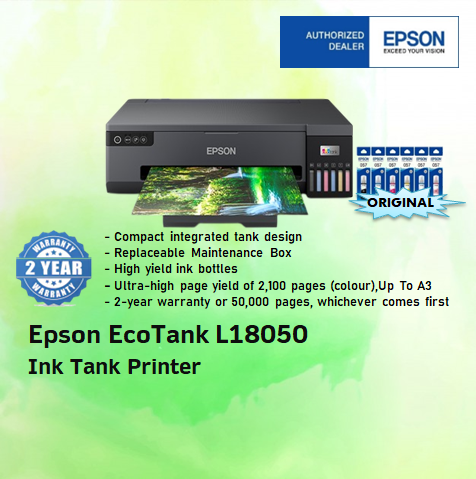 Epson EcoTank L18050 Ink Tank Photo Printer ( Low-cost A3+ photo print ...