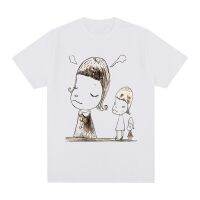 Japan Street Art Yoshitomo Nara Pattern Printing Mens 100 % Cotton O-neck Short -sleeved T-shirt