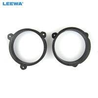 LEEWA 2pcs Car Stereo Front Speaker Spacer Mat for Trumpchi GS5 Front Rear Door Plates Bracket Spacers Refit Holder Rings