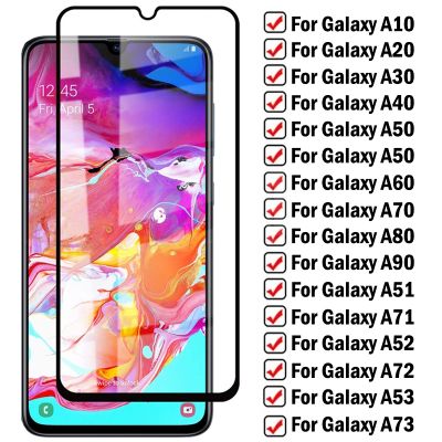 [spot goods66]Samsung Galaxy ป้องกันหน้าจอกระจกนิรภัยสำหรับ A10 A30 A40 A53 A51,A50 A80 A70 A90 A72ฟิล์ม A73