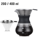 แก้วชงกาแฟ พร้อมที่กรอง ขนาด 400 ml เหยือกดริปกาแฟ กาชงกาแฟ กาดริปกาแฟ ที่ดริปกาแฟ ผลิตจากแก้ว เหยือกชงกาแฟ หม้อชากาแฟสด ที่ชงกาแฟสด Coffee Maker Pot With Steel Filter
