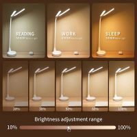 Desk Lamp, Gooseneck Adjustment 8W Desk Lamp, 6000K Double Light Area, Touch Control Brightness