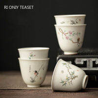 R Ice Crack เซรามิคถ้วยน้ำชาการทำสมาธิถ้วย Handmade Boutique ชามชาจีน Porcelain ชุดชาอุปกรณ์เสริม Master Tea Cup