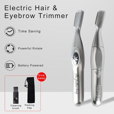 Electric Eyebrow Trimmer Battery Operated Portable Facial Hair Remover for Women and Men DL