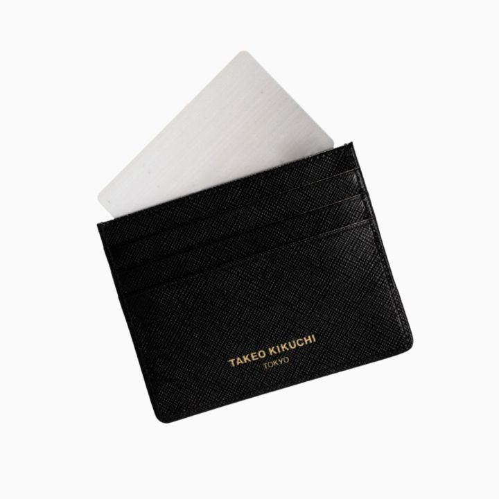 takeo-kikuchi-กระเป๋าใส่บัตร-wabi-sabi-saffiano-card-case