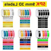 ﹍✗ Labelwell 5Pcs Compatible for Dymo 3D label tape 3D Embossing Tape Plastic 3D Embossing Label for Dymo Motex E-101 12695 Printer