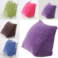 Solid Color Corduroy Ribbed Wedge Triangle Cushion Love Position Cushion Couple Adult Pillow Home Furniture Bed Sofa Decor