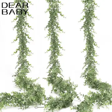 1.8m Artificial Eucalyptus Vine Decorative Garland, Greenery Faux Vines  Leaves For Wedding Party Backdrop Arch Wall Decor