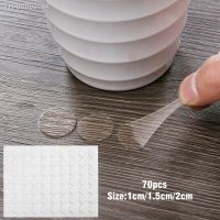 ◕☼ 70 Pcs Circle Double Sided Tape Strong Acrylic Self Adhesive Film Clear Dot Stickers No Trace Seamless Invisible Universal Dots