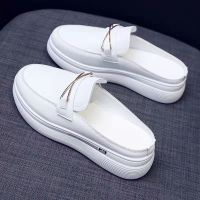 ♀☁✁ Baotou half slippers womens summer 2021 new style same style outer wear fashion platform one foot pedal no heel lazy