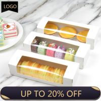 【hot】✣❖  20PCS Rectangular Window Paper Egg Tart Food Boxes