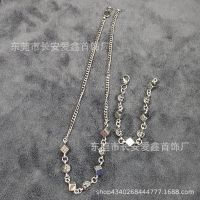 [TOP]Chrome Hearts 925 sterling silver high quality new cross flower dice bracelet geometric cube necklace