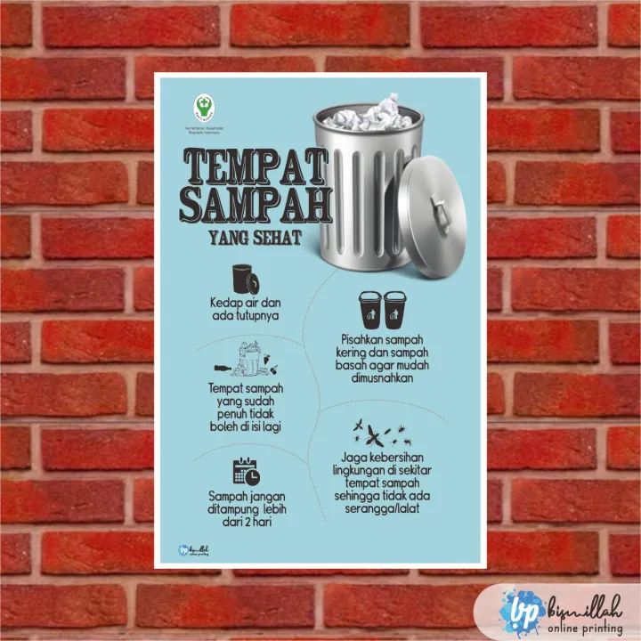 Poster Kesehatan Tempat Sampah Yang Sehat 