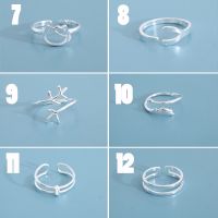 COCOJEWELRY Cincin Women Silver Finger Ring Fashion Flower Adjustable Korea Girl Hand Jewelry Accessories