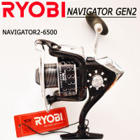 รอก รอกสปินนิ่ง RYOBI NAVIGATOR GEN2 รุ่น 6500 อุปกรณ์ตกปลา เหยื่อตกปลา ตกปลา รอกตกปลา รอกสปิ้นนิ่ง RYOBI NAVIGATOR GEN2 รุ่น 6500 สีดำ-เงิน