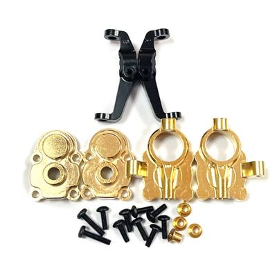 For FMS FCX24 Brass Front Portal Housing C-Hub Carrier Counterweight 1/24 RC Crawler Car Upgrades Parts Accessories
