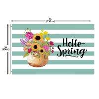 Fast Delivery 100% Polyester Hello Spring Flags