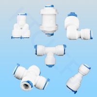 RO Water Hose Connection Straight Elbow Tee Cross 1/4 3/8 Coupling Plastic Quick Pipe Fitting Reverse Osmosis Connector