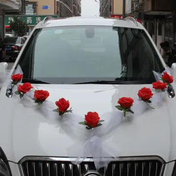Wedding Car Decoration Bridal Car Decorations White Rose