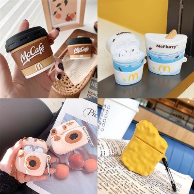 Delicious Foods Coffee Ice Cream Chicken Case For Airpods 2 3 Case Camera Silicone Earphone Bluetooth Wireless Protective Cove
