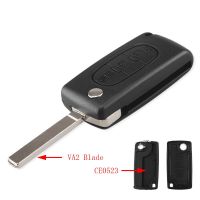 【Free-delivery】 BEERIS mall KEYYOU 3ปุ่มปุ่มพลิกรีโมทรถ Fob Key สำหรับ Citroen C2 C3 C4 C5 C6 C8กรณีพับ VA2/HU83 Key