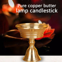 LazaraHome Copper Candle Holder Ghee Lamp Holder Tibetan Butter Brass Oil Lamp Buddhist Supplies Home Decor