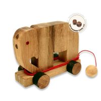 Woodentoys4u Pull &amp; Push Along Elephant ช้างลาก