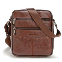 2023 NEW Genuine Leather Bag Vintage Designer Men Crossbody Bags Cowhide Leather Small Messenger Bag for Man