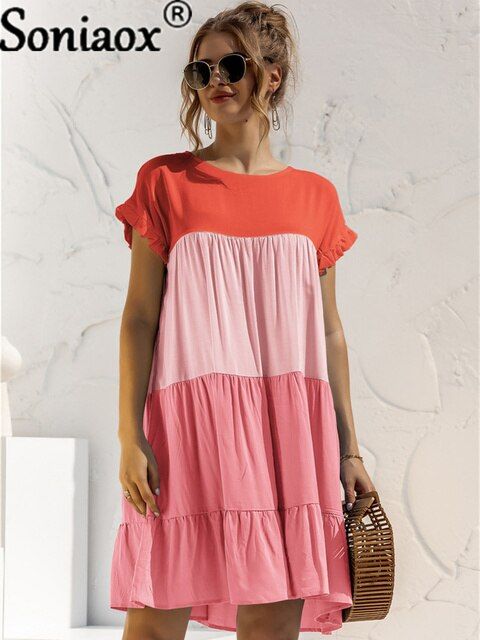 elegant-summer-new-ruffles-short-sleeve-o-neck-loose-dress-2021-new-women-casual-patchwork-color-fashion-mini-vestidos-clothes