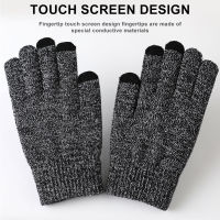 【COD/ready stock】 Gloves winter warm knitted touch screen gloves cycling full finger gloves fleece grip adult gloves