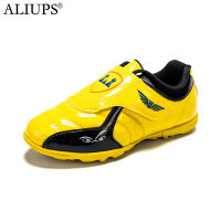 ALIUPS Size 28-39 Children TF Soccer Shoes Football Boots Kids Boys Trainers Sneakers Cleats Training tennis shoes Velcro design