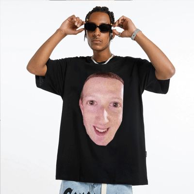 Cursed Zucc T Shirt Meme Mark Zuckerberg Short Sleeve T-shirt Summer 100% Pure Cotton Tshirts Unisex Streetwear Hip Hop Tops XS-4XL-5XL-6XL