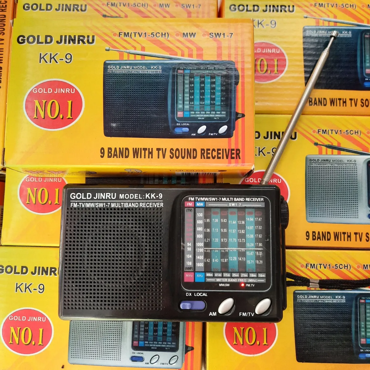 Đài FM radio GOLD JINRU KK-9 Máy thu thanh đa băng tần AM SW tích hợp máy  nghe nhạc MP3, Món quà ý nghĩa dành tặng Người cao tuổi 