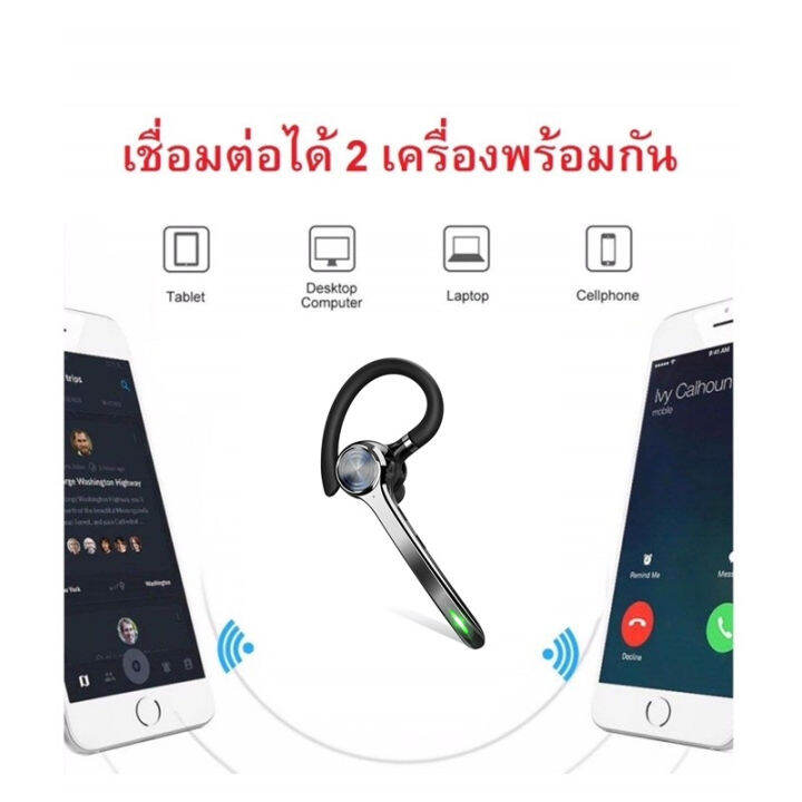 หูฟังบลูทูธ-kawa-g7-บลูทูธ-5-2-ตัดเสียงรบกวนดีมาก-ตัวเล็กใส่สบาย-มาพร้อมกล่องชาร์จในตัว-บอก-แบตเตอรี่-กันน้ำ-หูฟังไร้สาย