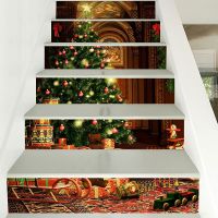 【CW】 New Product Christmas Creative Staircase Stickers 3D Tree Corridor Stairs Renovation Decoration Wall